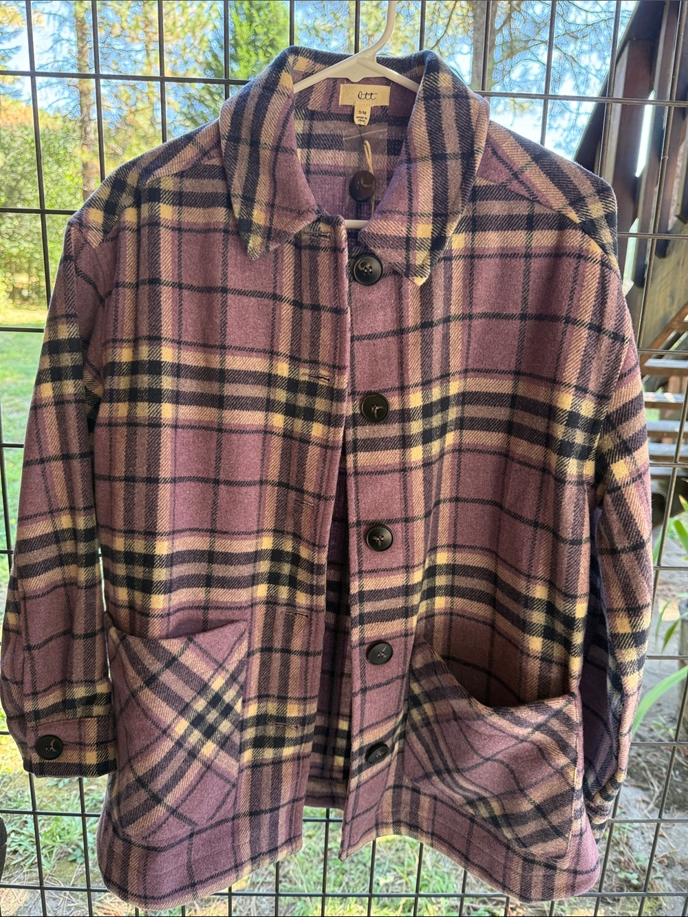 Lavender plaid Coat
